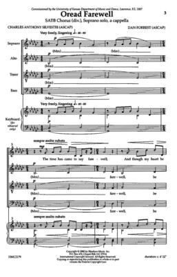 Oread Farewell SATB divisi Oread Farewell SATB divisi