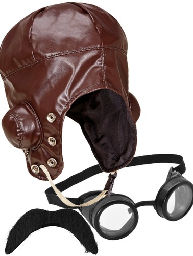 Fancy Dress Biggles Pilot Aviator Hat 