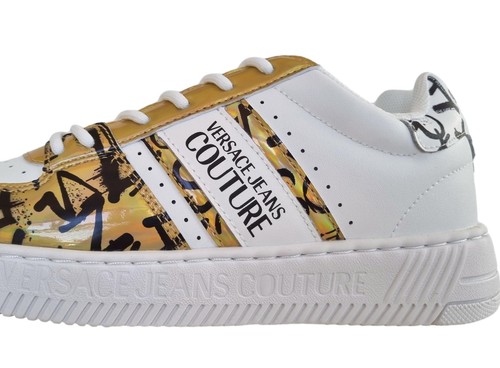 Versace Jeans Couture women's sneakers shoes mayassa 75VA3SJ7 white-gold - Picture 6 of 7