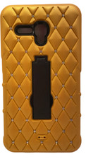 SW Jeweled Premium Case with Kickstand for Alcatel One Touch Fierce XL, Gold