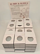 600 Premium H&S 2x2 in Cardboard Coin Flip Mylar Small D 27.5mm Size