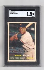 WILLIE MAYS 1957 TOPPS #10 SGC 1.5 GIANTS GREAT EYE APPEL VINTAGE 1950S 1160