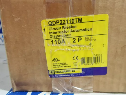 New in Box SQUARE D QDP22110TM 110 amp 2 pole 240v Main Circuit Breaker 