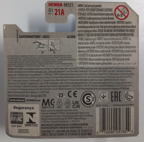 Bubble Matic Hot Wheels 2022 Experimotors 1/10 #4/250 HCW69-M521 G1 Mattel Nuevo - Imagen 3 de 4