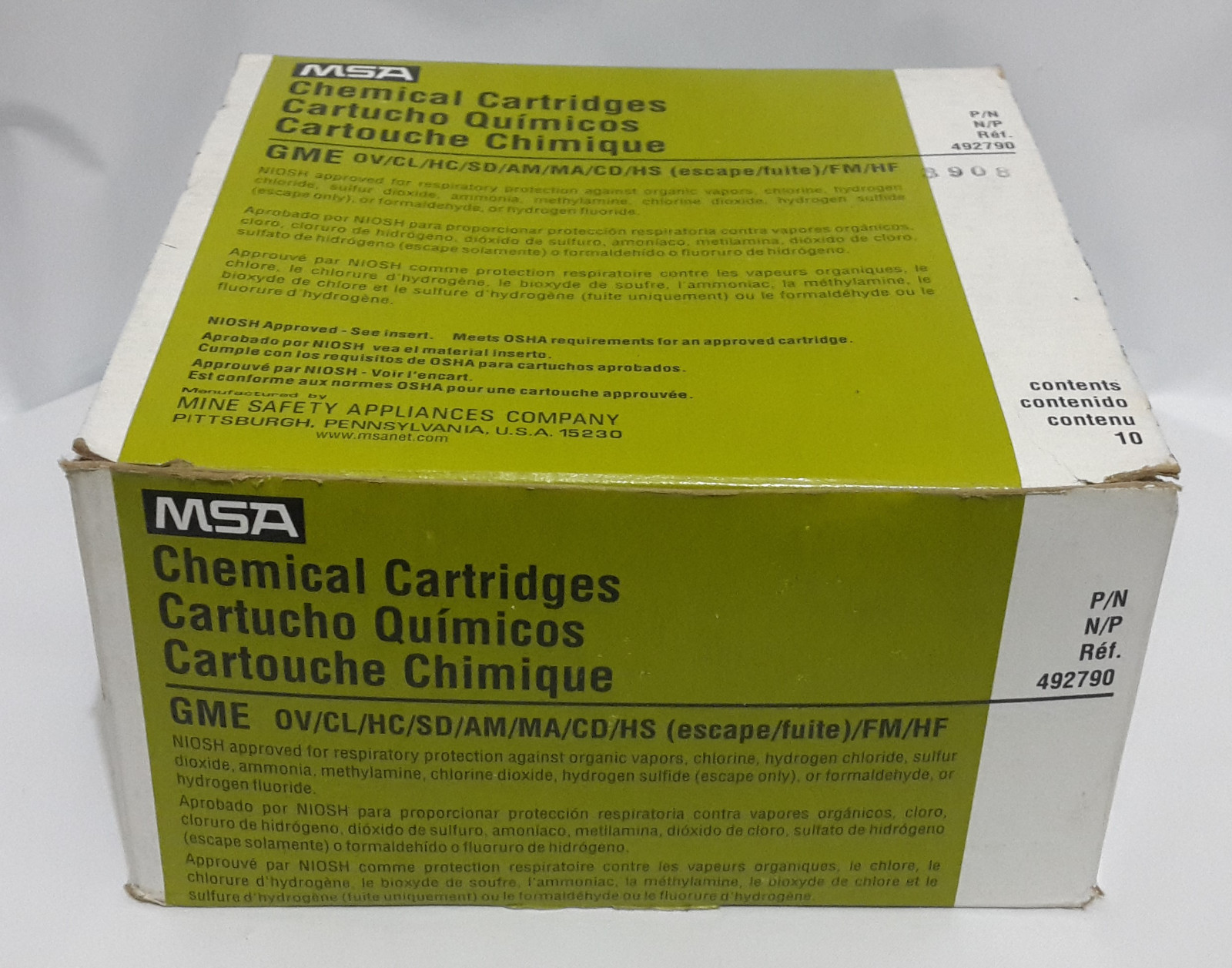 MSA GME 492790 Chemical Multigas Cartridges 10pcs NIOSH Approved eBay