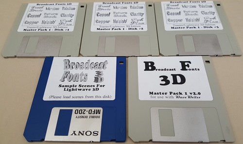 Broadcast Fonts 3D MP1©1991 fo Commodore Amiga LightWave 3D NewTek Video Toaster - 第 2/3 張圖片