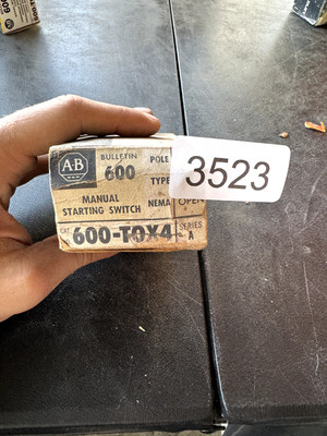 Allen-Bradley 600-T0X4 Manual Starting Switch Series A