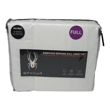 Spyder Full/Double Sheets Set 6 Pc Embossed Polyester Soft Comfort 4 Pillowcases