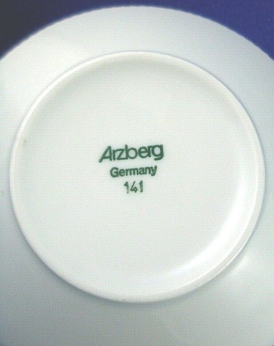 Rare Vintage 1969+ ARZBERG Germany ATHENA WHITE Ribbed Soup Bowl & Saucer Set AU - Picture 2 of 12