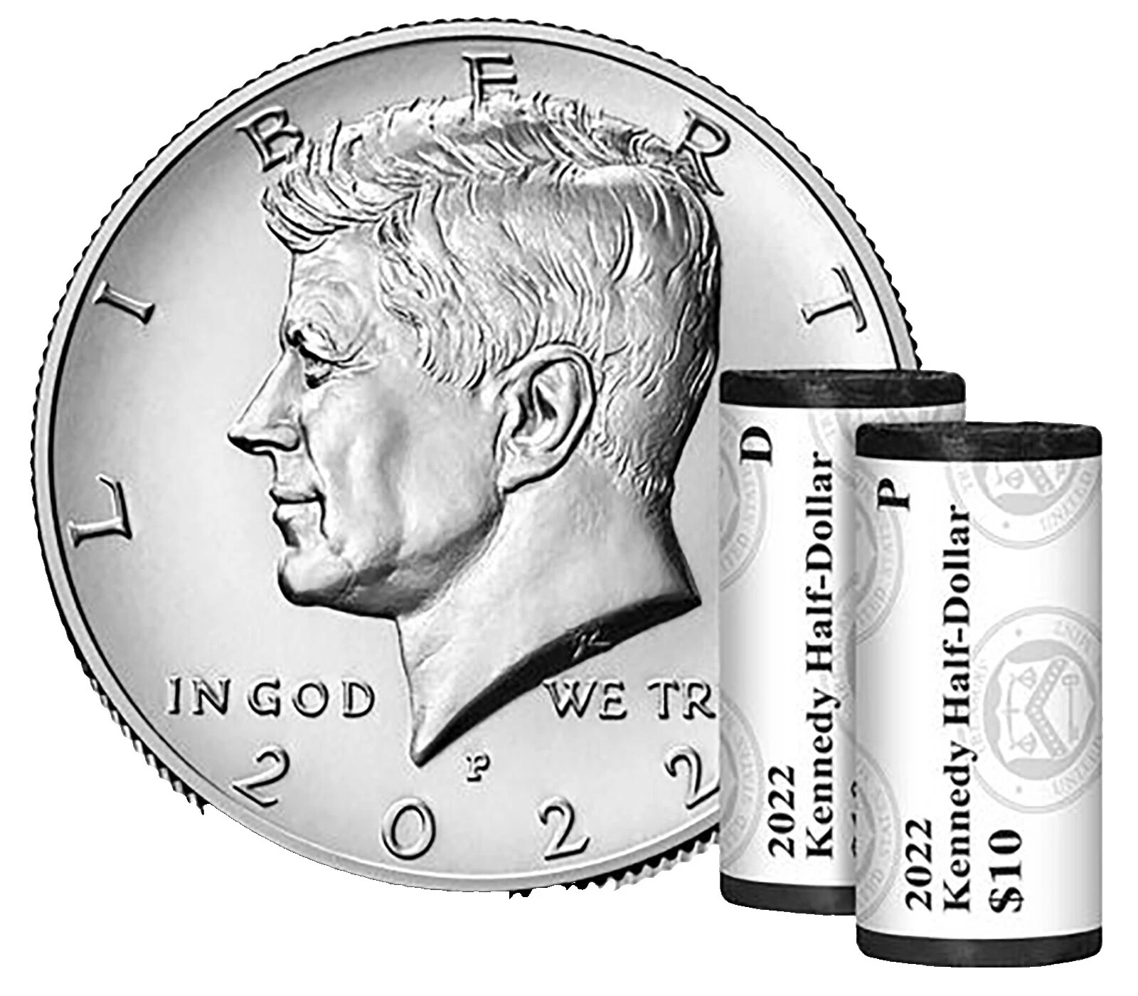 Copper US Half Dollar Coins