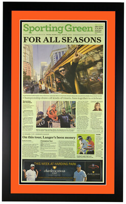   San Francisco Giants 2010 World Series Parade Newspaper Sec B Framed Nov 4 