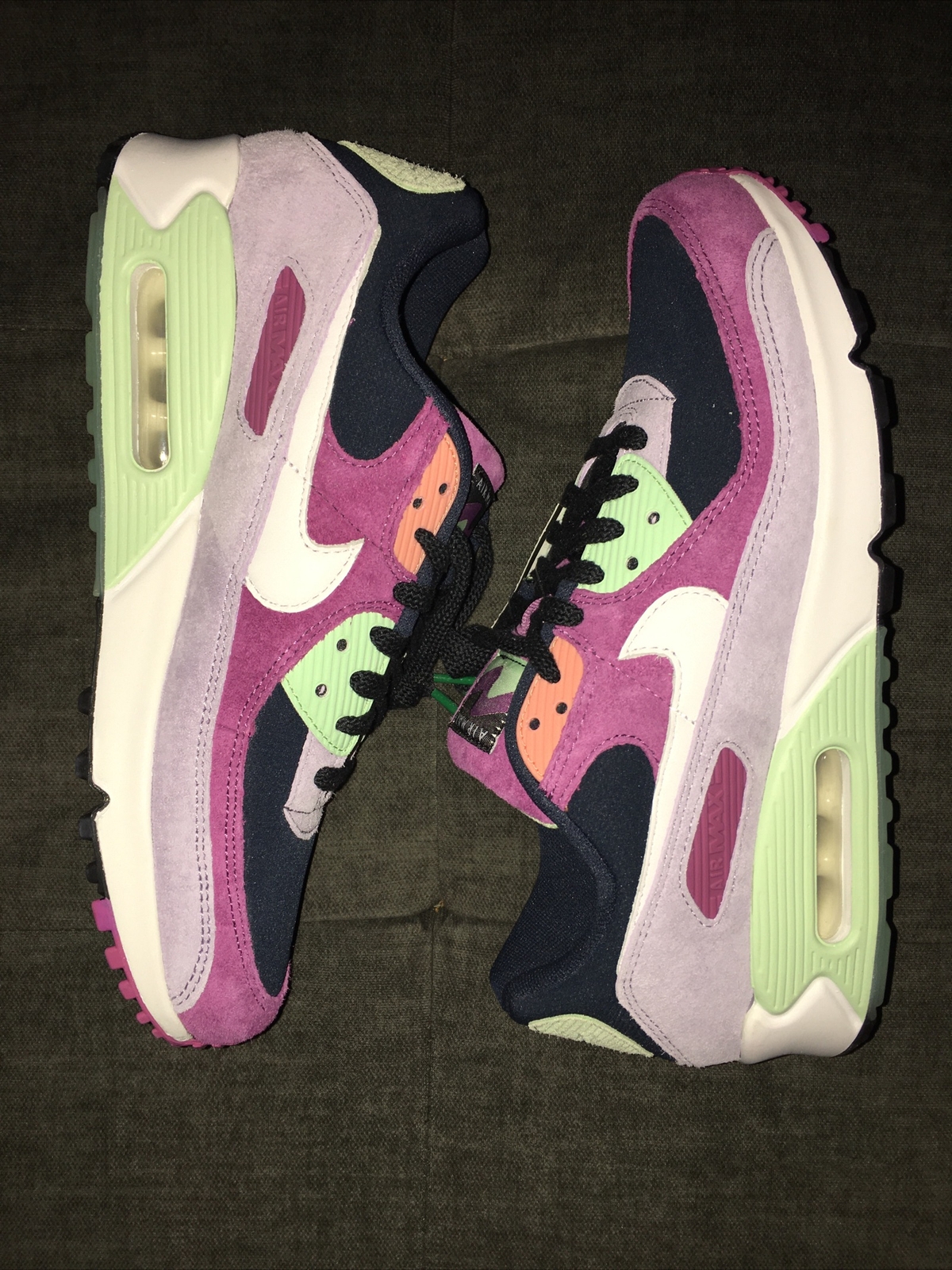 Nike Air Max 90 NRG Joker Purple Black Green Sneakers Shoes Mens 9.5  DM0035-500 | eBay