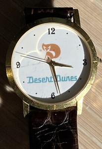 Authentic Desert Dunes Ladies’ Watch - Leather band, gold-plated - Lightly Worn!