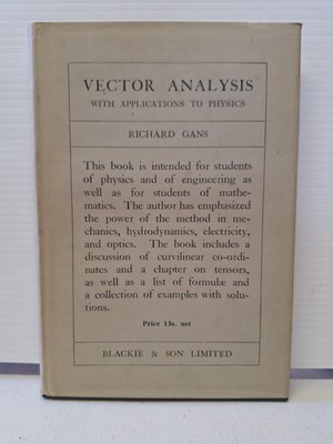 Vector Analysis With Applications To Physics by Gans 1947 HCDJ