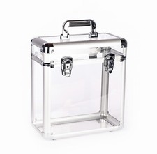 Vinyl Records Carry Case 45 x 12" LP New Storage Box TRANSPARENT