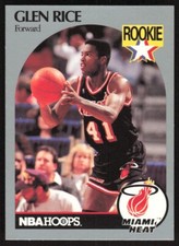 1990-91 NBA Hoops Glen Rice RC #168 Miami Heat
