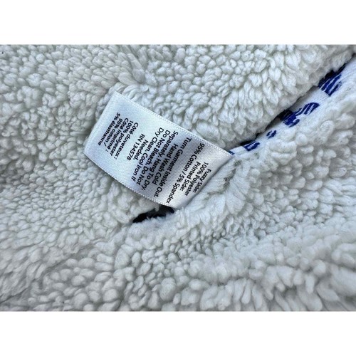 Vineyard Vines Reversible Jacket Girls Sz L White Navy Whale Print Pocket Fleece - Picture 13 of 14