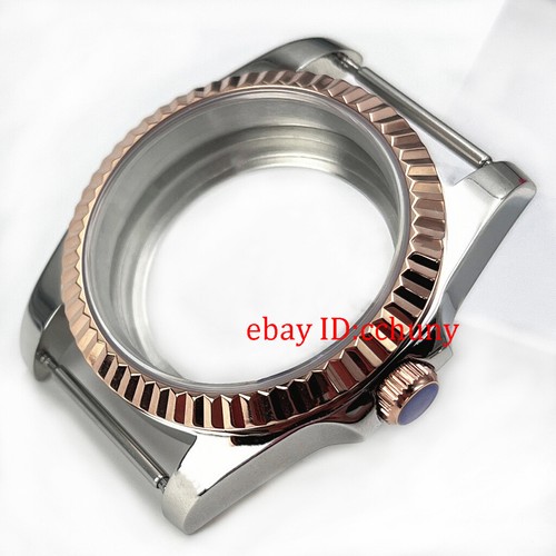 36mm black/gold/rose gold/silver watch case sapphire fit NH35 ETA2824 PT5000 - Picture 34 of 54