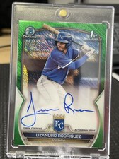 2023 Bowman Lizandro Rodriguez  1st Bowman Auto Green Shimmer /99  KC Royals