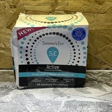 Summer's Eve Active Cleansing Cloths Energizing Anti-Cool Blend 14ct