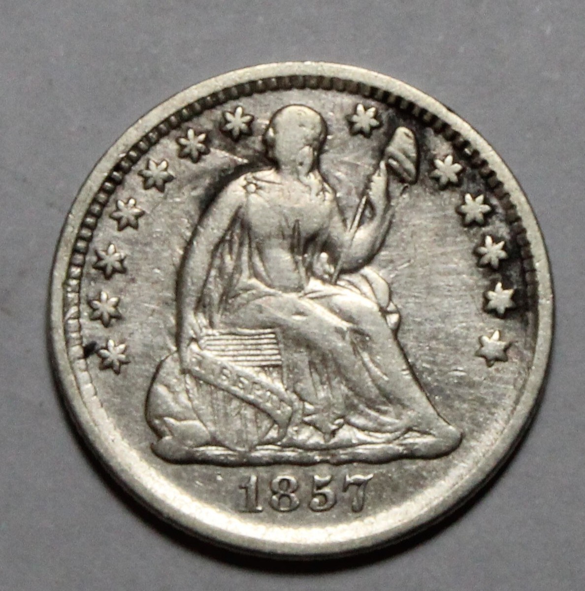 1857 Seated Half Dime UR287 | eBay