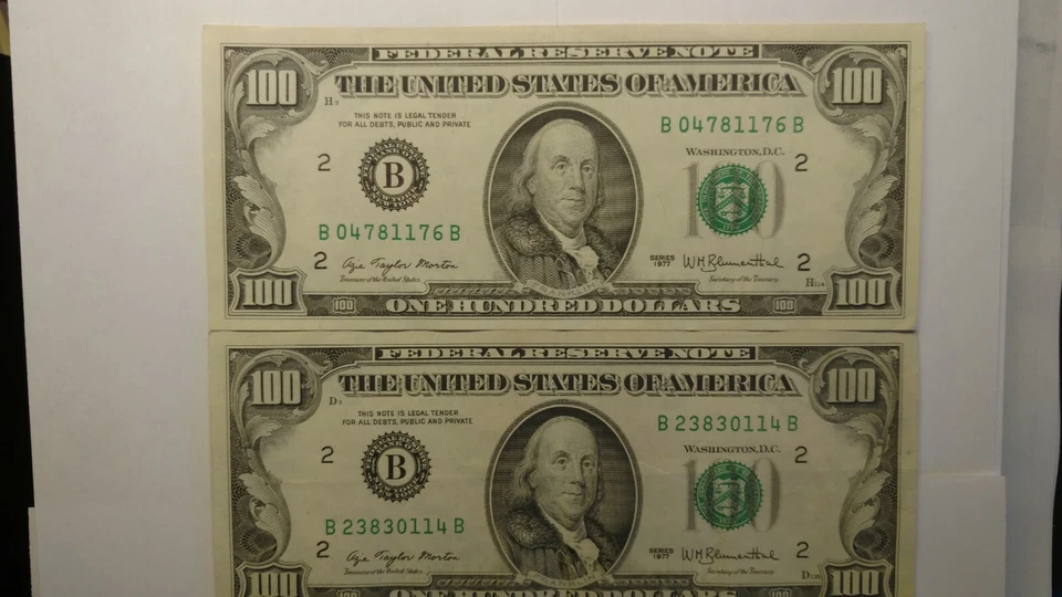 [2] 100.00 Federal Reserve Notes. They have been circulation but hard to tell so - Image 3 of 4