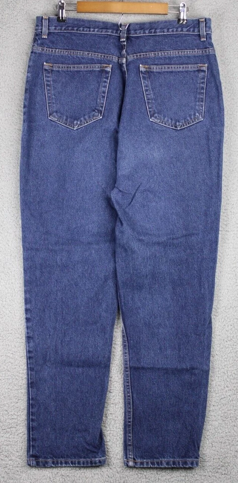 Pantalones de mezclilla Crossroads para mujer talla 16R cintura 35" azul 5 bolsillos pierna cónica algodón Foto 2 de 4