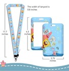Cartoon CUTE ID Badge Card Holder Vertical Clip Neck Strap Lanyard Necklace Case — photo 3