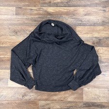 We The Free Sweater Womens Small Gray Relaxed Boho Pullover Top