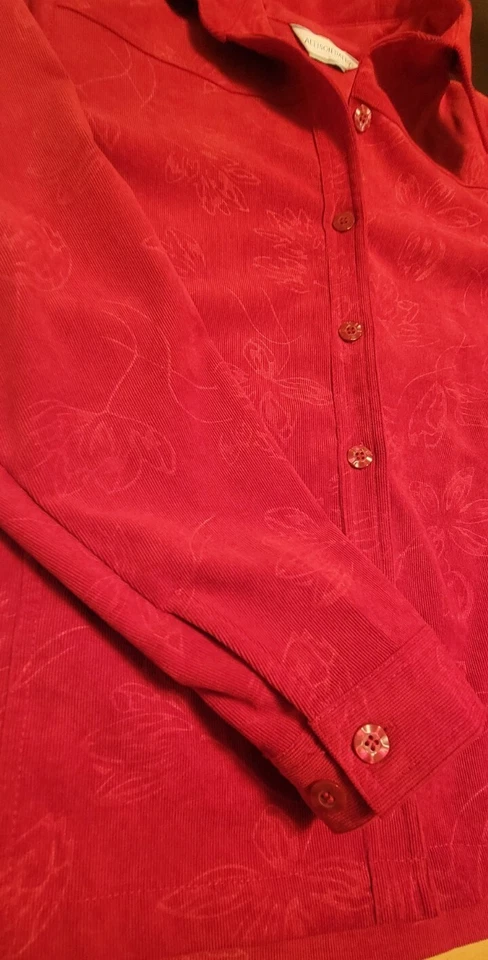 Allison Daley Women's Red Jacket Button Up Lightweight Size L? - Image 2 of 4