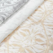 Leafy Bloom Damask Extra Wide Burnout 118" Rayon Jacquard Voile Fabric