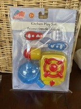 Kids Kitchen Play Set Accessories Cuisine Cooking Fun 6pc 2 New