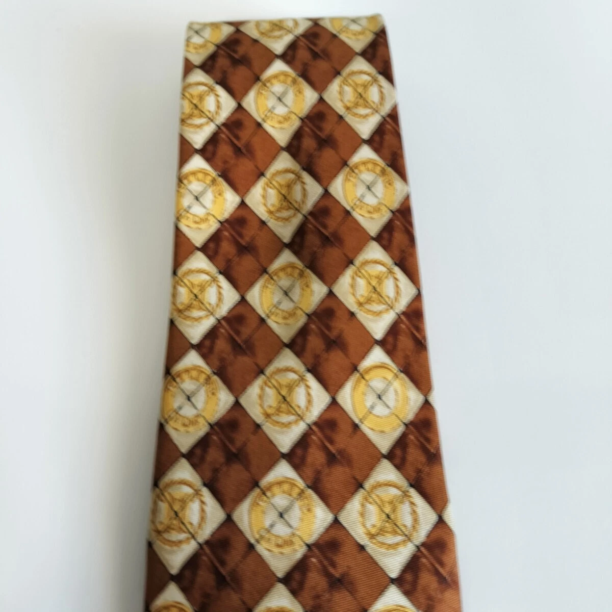 CELINE cravatta uomo seta originale usata cravatta abito classico lusso multicolore A127