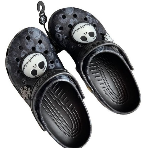 Crocs Nightmare Before Christmas Disney Glow in Dark Shoes Womens 8 Mens 6 Black - Picture 2 of 16