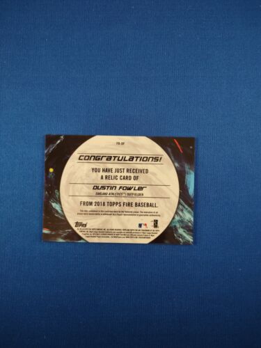 2018 Topps Fire Dustin Fowler RC Rookie Jersey Relic FR-DF - Picture 2 of 2
