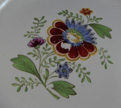 Ancien 19thC Gardner Russe Faïence Plaque Fayenze Teller Russie Creamware - Photo 2 sur 5