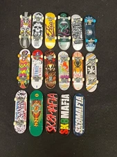 (17) TECH DECK FINGERBOARD SKATEBOARD LOT W/ RARE ONES BIRDHOUSE BLIND FLIP ETC