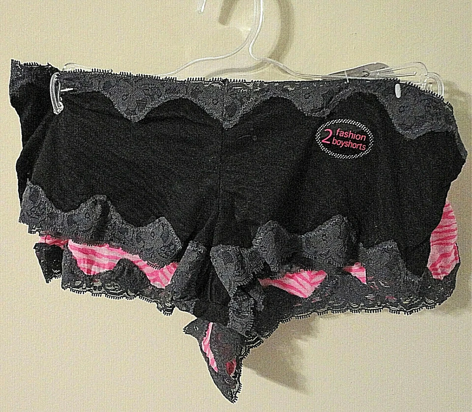 Трусики женское белье 6 черный серый фуксия 2 Pr мальчика шорты кружева Rene Rofe - Изображение 2 из 4