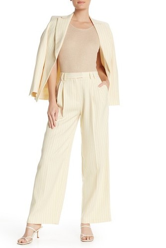 TOPSHOP Women Pinstripe Wide Leg 