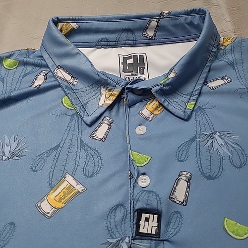 Camisa Polo Greater Half GH XXL Manga Corta Golf Rendimiento Estampado Tequila 2XL - Imagen 4 de 12