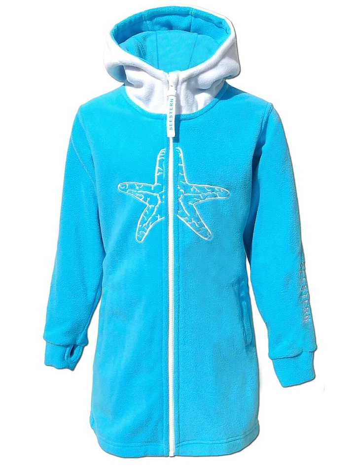 SEESTERN  Kinder Kapuzen Fleecejacke Fleecemantel Fleece Sweatjacke 116-164 /lb - Bild 3 von 4
