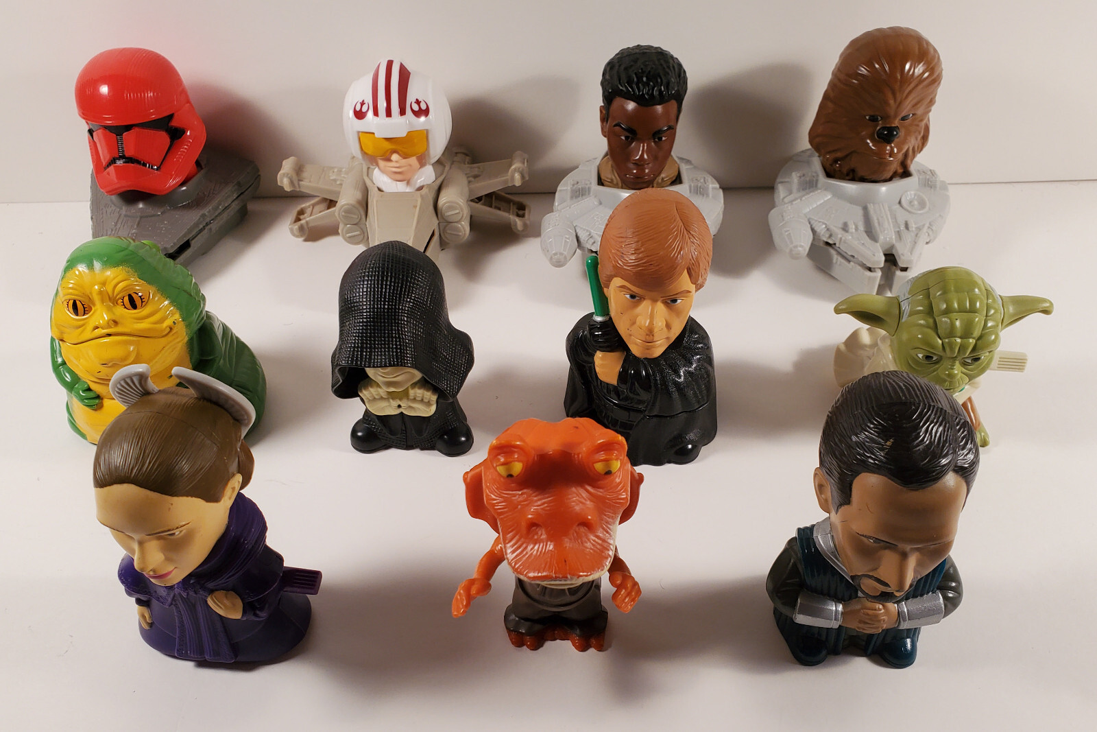 Lot of 11 Disney Star Wars McDonalds Toys Luke Skywalker Yoda Chewbacca