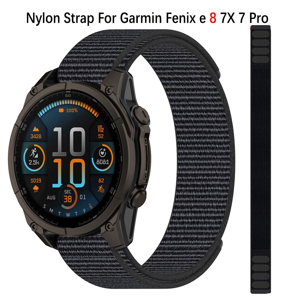 Hook Loop Nylon Band For Garmin Fenix 8 E 7 7X 7S 6 6S 6X 5 5X 3