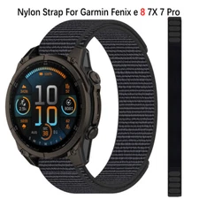 Hook Loop Nylon Band For Garmin Fenix 8 E 7 7X 7S 6 6S 6X 5 5X 3 3HR Watch Strap