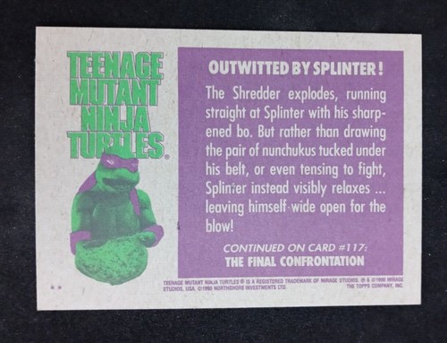 1990 Topps Teenage Mutant Ninja Turtles Movie Cards.(Pick Your Card) - Picture 233 of 265