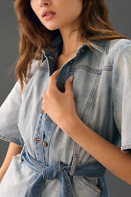 significant other denim dress Significant Other Micah Mini Denim Dress In Indigo - 32% Off
