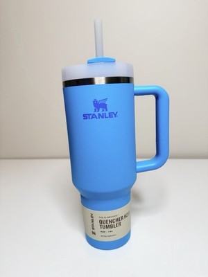 STANLEY QUENCHER H2.0 40 OZ TUMBLER Splash Blue Stainless Steel Straw Lid New