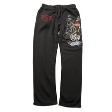ED HARDY  NYC Skull  CHARCOAL GRAPHIC PANTS