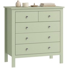 HOMCOM Modern Chest Of Drawers, 5 Drawer Unit Storage Chest for Bedroom