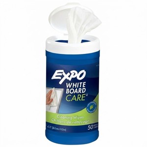 EXPO Dry Erase Whiteboard Cleaning Wipes, 50 Count - Safe for Home & Office Use